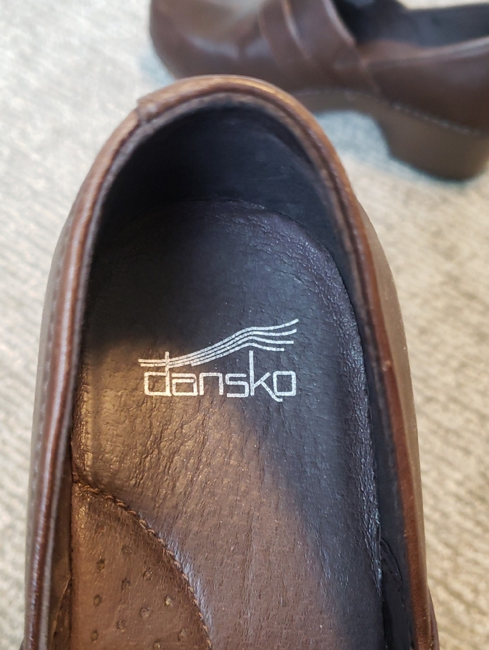 Dansko Dark Brown Leather Mary Jane Shoes - 39 - Picture 5 of 7